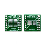 14-Pin SOIC/SOP/SSOP To DIP Breakout Board (10 Pack)