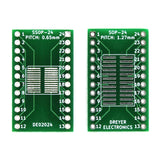 24-Pin SOIC/SOP/SSOP To DIP Breakout Board (10 Pack)