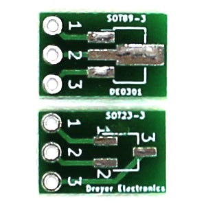 SOT23-3/SOT89-3 to DIP Breakout Board - (50 Pack)