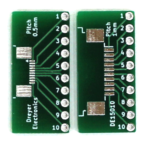 10-Pin FPC FFC to DIP 1mm 0.5mm Pitch (5 Pack)