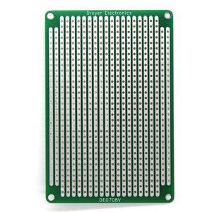 Perforated Stripboard - 688 Point, Vertical (5 Pack)